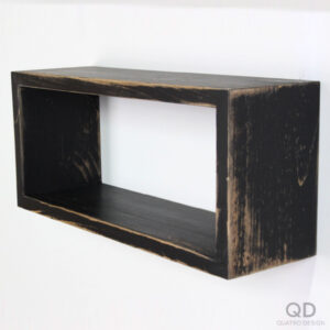 Caisson mural en bois fini brun