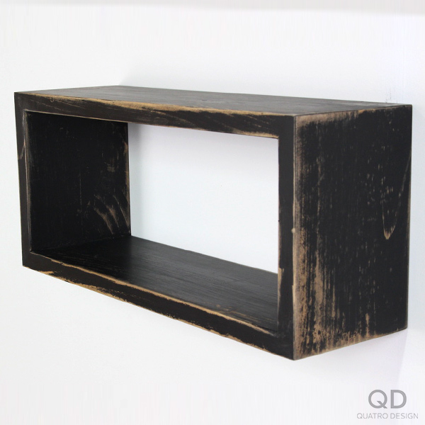 Caisson mural en bois fini brun