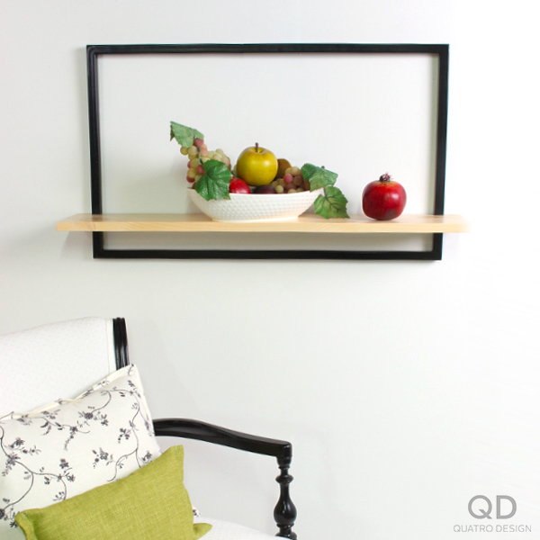 Cadre en acier avec tablette - Or et bleu – Image 4