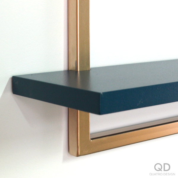 Cadre en acier avec tablette - Or et bleu – Image 3