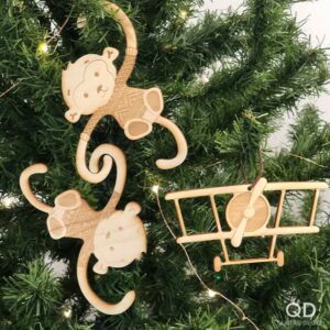 Ornements de bois « Voyage de couple »