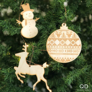 Ornements de bois « Jouer dehors »