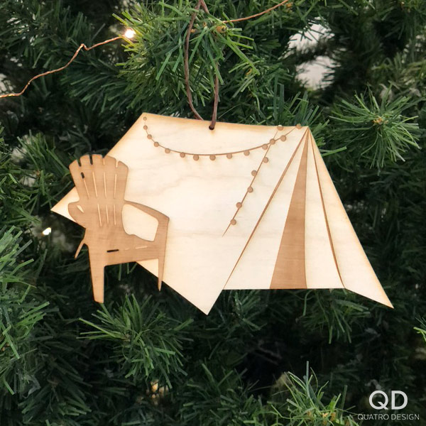 Ornements de bois « Camping en folie » – Image 5