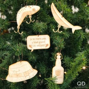 Ornements de bois « Histoire de pêche »