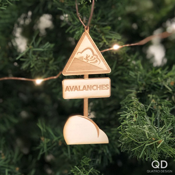 Ornements de bois « Sortie en ski » – Image 4