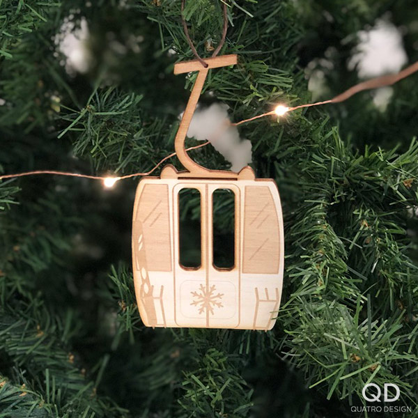 Ornements de bois « Sortie en ski » – Image 7