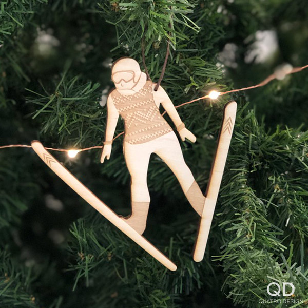 Ornements de bois « Sortie en ski » – Image 9