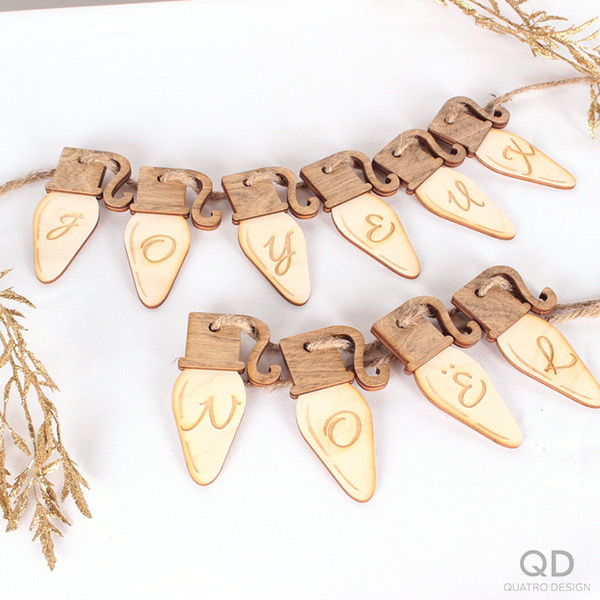 Guirlande d'ampoules «JOYEUX NÖEL»