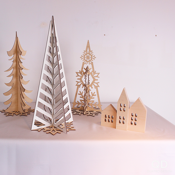 Trio de sapins scandinaves grand format - Pâle – Image 4
