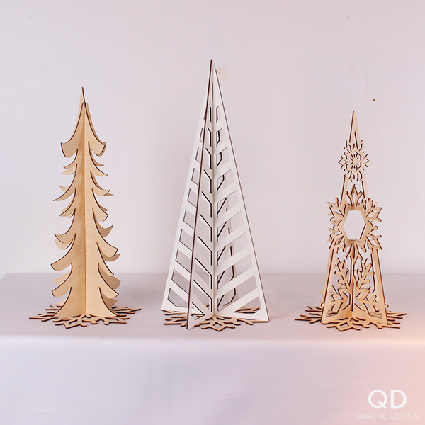 Trio de sapins scandinaves grand format - Pâle – Image 2