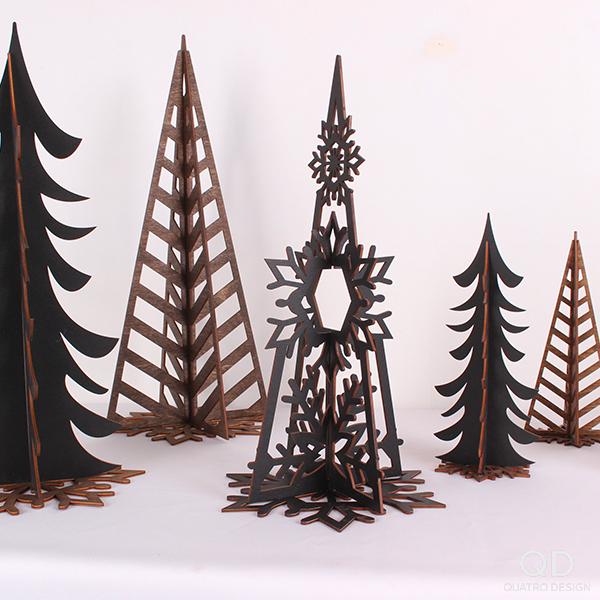 Trio de sapins scandinaves grand format - Foncé – Image 4