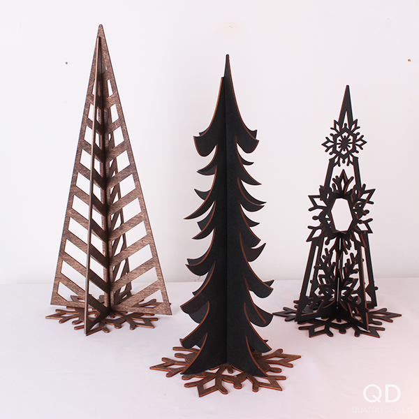 Trio de sapins scandinaves grand format - Foncé – Image 3